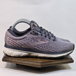 Brooks Ghost 13 Running Shoes Womens Size 7.5 Gray Purple Neutral Road 120338